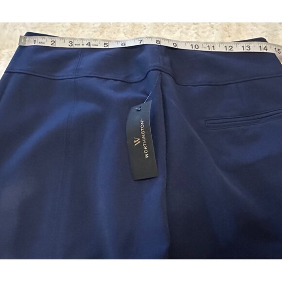 Worthington Blue Pencil Skirt Knee Length Polyester Blend Women's Size 8 (NWT) - Picture 8 of 13